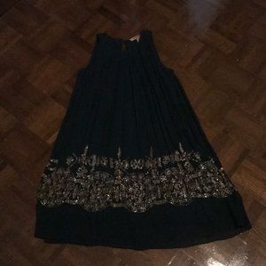 Dark green, beaded, flowy dress!!!